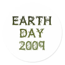 Earth Day 2009 Round Stickers