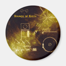 Earth Day 2012 - Sounds of Earth gold record Fridge Magnet