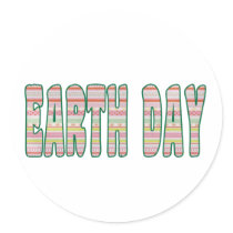 Earth Day April 22 Round Sticker