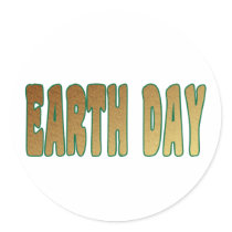 Earth Day April 22 Round Stickers