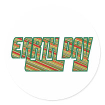 Earth Day April 22 Round Stickers