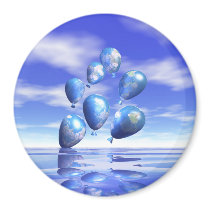 Earth Day Balloons Fridge Magnets