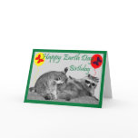 earth day birthday greeting card