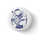 Earth Day Button - Blue