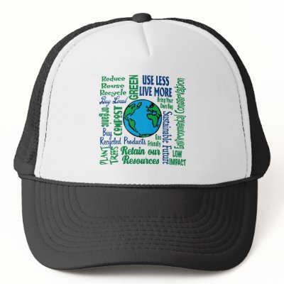 Earth Day Collage Mesh Hats by GardenObsessions