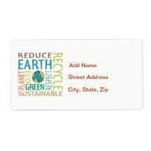 Earth Day Custom Shipping Label