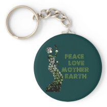 Earth Day Dancer Key Chain