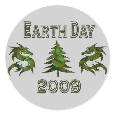 Earth Day Dragons 2009 Stickers by orsobear