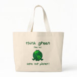 Earth Day Environmental Frog Canvas Bags