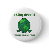 Earth Day Environmental Frog Buttons
