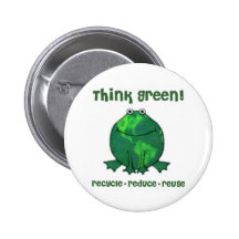 Earth Day Environmental Frog Buttons