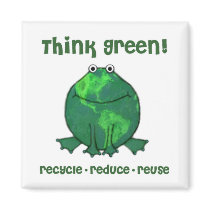 Earth Day Environmental Frog Fridge Magnets