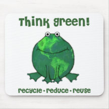 Earth Day Environmental Frog Mouse Pad