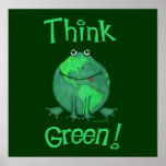 Earth Day Environmental Frog Print