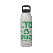 Earth Day Est 1970 Recycle Reusable Water Bottle