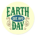 Earth Day Established 1970 stickers