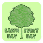 Earth Day Every Day Square Sticker