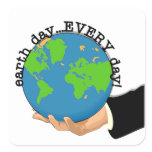 Earth Day Every Day T-shirts and Gifts Square Sticker
