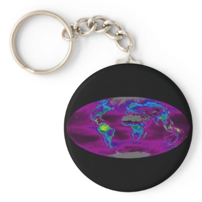 Earth Day Globe / NASA Key Chain by moxieann