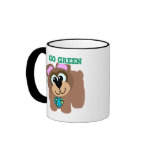 Earth Day Go Green bear Goofkins Mugs