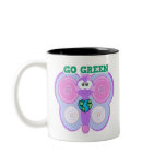 Earth Day Go Green butterfly Goofkins Mug