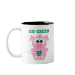 Earth Day Go Green pig Goofkins Mug
