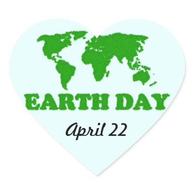 Earth Day Grass Map Heart Sticker by superdumb
