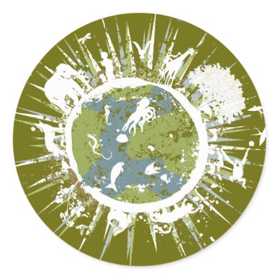 Earth Day Green Stickers by litabug
