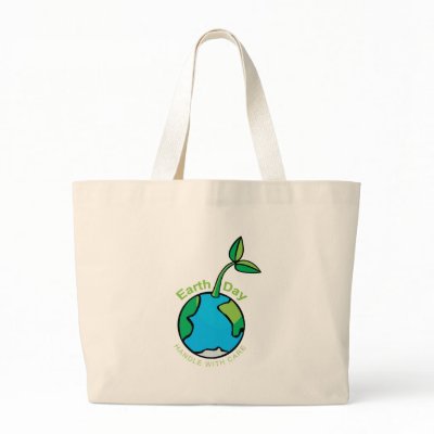 Earth Day Handle with care Tote Bags by treehuggers
