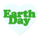 Earth Day Heart Sticker