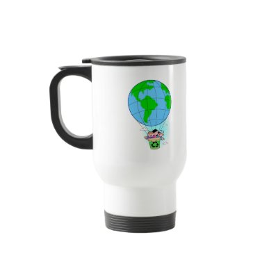 Earth Day hot air balloon Coffee Mug by doonidesigns