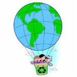 Earth Day hot air balloon photo sculptures