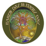 Earth Day is Every Day Round Stickers