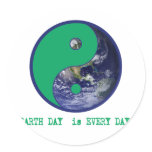 Earth Day is Every Day Yin Yang Tshirts, Mugs Stickers