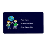 Earth Day Kids Recycle Personalized Shipping Label