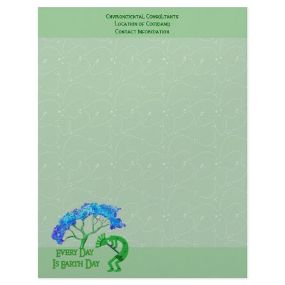 Earth Day Kokopelli Letterhead by orsobear