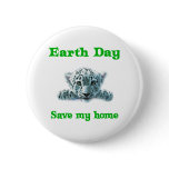 Earth Day Leopard Cub Pinback Buttons