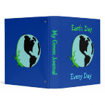 Earth Day Lizard Globe 1" Binder