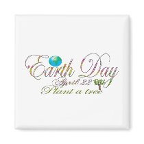 Earth Day Refrigerator Magnet