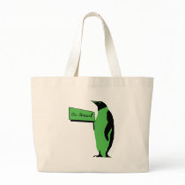 Earth Day Penguin Canvas Bag