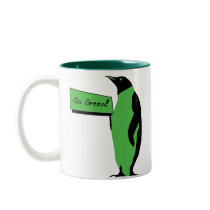 Earth Day Penguin Coffee Mugs