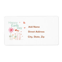 Earth Day Personalized Shipping Labels