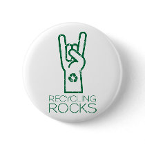 Earth Day: Recycling Rocks! Button