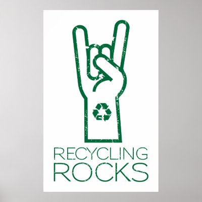 Earth Day: Recycling Rocks! Poster by TheSpottedOlive