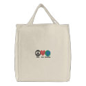 Earth Day Reusable Shopping Bag embroidered bags