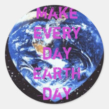 Earth Day Round Sticker