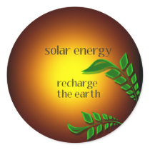 Earth day / Solar Energy Round Sticker