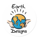 earth day round stickers