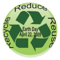 EARTH DAY ROUND STICKER
