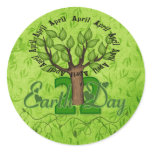 Earth Day Round Stickers
